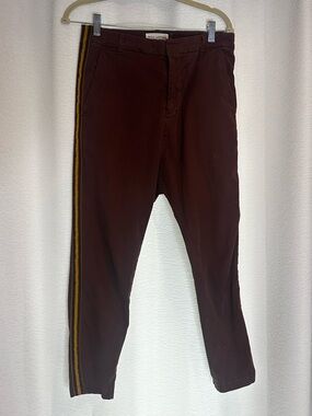 Nili Lotan Reddish Brown Side-Striped Pants 4